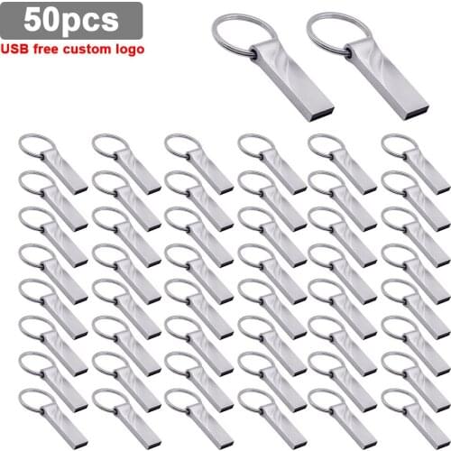 50pcs/lot Personalize logo usb flash drive 8G 32GB 64GB 128GB pen drive memoria usb stick pendrive usb memory u disk For wedding