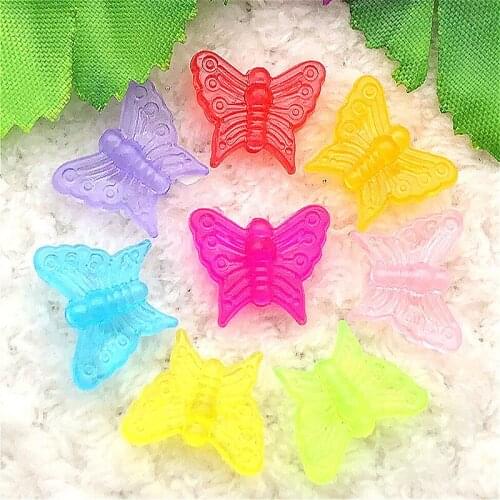 80PCS Resin 16mm 3D Butterfly Flatback Rhinestone Scrapbook Crafts
