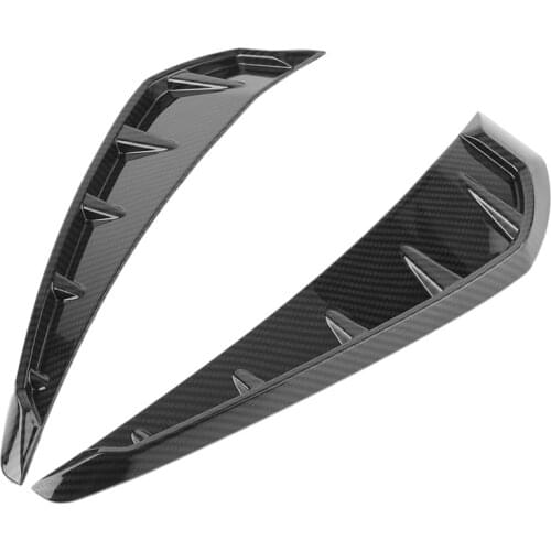 Car Shark Grille Air Flow Side Vent Exterior Grill Decoration for Honda Civic 2016-2018 ABS Plastic Carbon Fiber