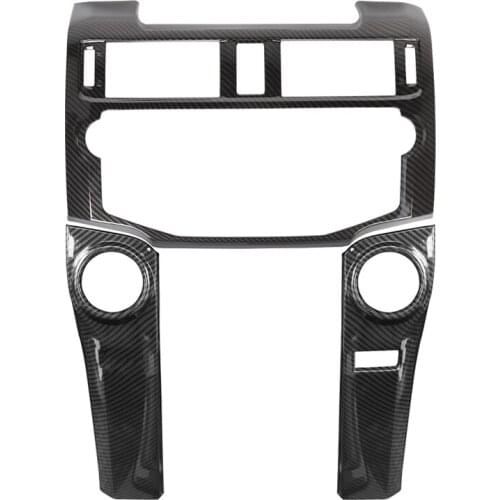 Car Central Console Navigation Frame for Toyota 4Runner 2010-2020 Carbon Fiber Air Conditioner Switch Panel Cover Trim