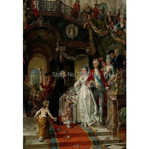 Free shipping Aristocratic wedding ceremony canvas prints oil painting classic figure oil painting on canvas decoration picture