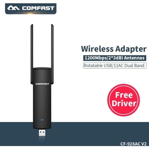 COMFAST Wireless Network Card Wifi Adapter 1200Mbps Antenna Wifi USB Dual Frequency 2.4GHz + 5 Ghz Wireless Network Dongle Wifi