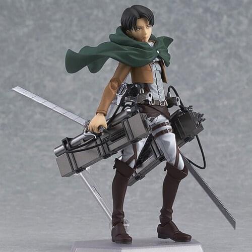 Attack on Titan Anime Figure Eren Mikasa Levi Ackerman Figma 213 PVC Action Figure Collection Model Toy Collection Best Toy Gift