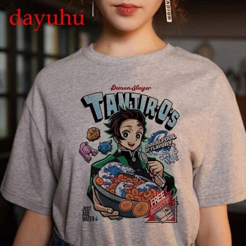 Kimetsu No Yaiba T-shirt Men Cute Anime Demon Slayer Tshirt Unisex Kawaii Manga Graphic T Shirt Funny Cartoon Hip Hop Tees Male