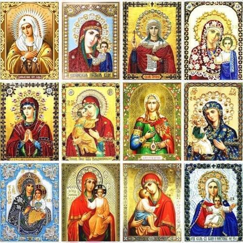 Huacan 5D Diamond Painting Religion Jesus Full Square/Round Diamond Embroidery Icon Mary Home Decoration