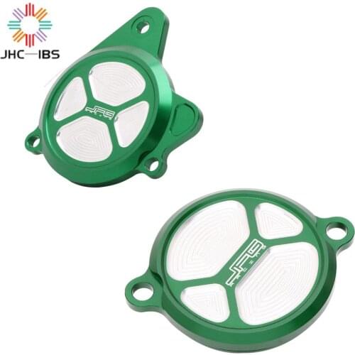 Motorcycle CNC Aluminum Cleaner Oil Filter Cap and Engine Clutch Cover Protection For Kawasaki KLX250/D-Tracker 1993-2020