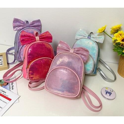 Hot Sale Kids Butterfly Decoration Backpack Casual Daypack New Fashion Girls High Quality Summer Back Bag