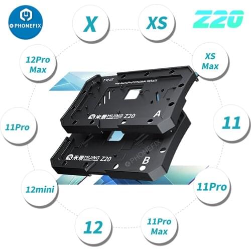 Mijing Z20 10-IN-1 Middle Layer Planting Tin Platform BGA Reballing Stencil Fixture For iPhone X-12 Pro Max PCB BGA Repair