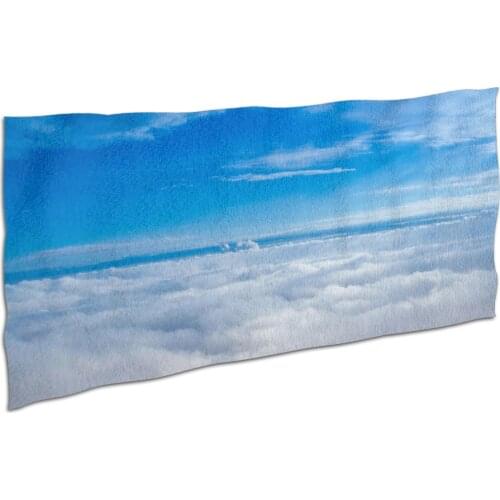 Cumulonimbus printing spa bathrobe laundry quick drying microfiber bath towel gym fashion pad