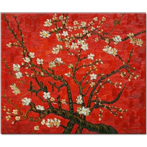 Wall Art Vincent Van Gogh Paintings Almond Blossom Hand Painted Canvas Artwork Flowers Picture For Bedroom Living Room Bathroom