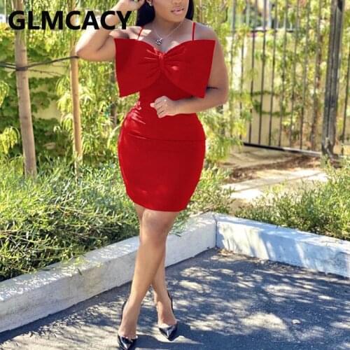 Spaghetti Strap Bowtie Bodycon Mini Dress