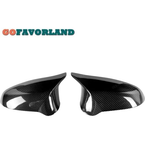 Pair Left Right Real Carbon Fiber Car Door Rear View Side Mirror Cover Replacement RRX-101826 For BMW F80 M3 F82 M4 2015-2018