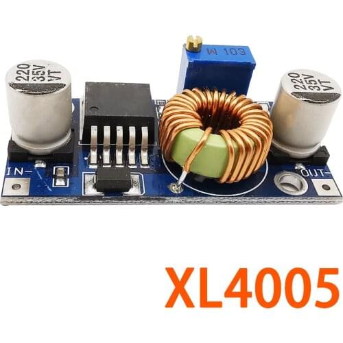 2Pcs/Lot DC 5A XL4005 High Current Buck Power Supply Module XL4005 Step Down Adjustable Power Module LED Lithium Charger Board