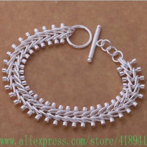 Silver Plated bracelet, Silver Plated fashion jewelry double row to /eezamwga bgbajxia AH232