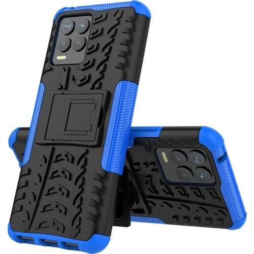 Shockproof Rugged 2 In 1 Armor Case For Oppo Realme 8 7 6 5 3 Pro C3 C2 Realme8 Stand Cover Shell Kickstand Cases On Funda Cases