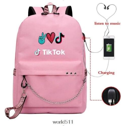 Tik Tok Women Backpack School Bag For Teenage Girls Boys Laptop Ladies Youth Travel mochila infantil Daily Bags