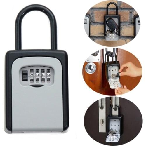 Safty Key Lock Box Set-Your-Own Combination Portable Aluminium Hot Selling Alloy Key Safe Box Secure Box Security Key Holder