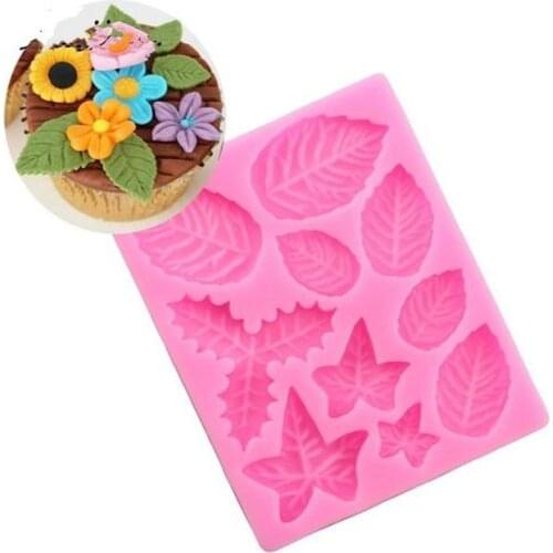Maple Leaf Rose Leaf Cake Border Silicone Mold Cake Fondant Mold Cake Decorating Tool Chocolate Candy Clay Mold