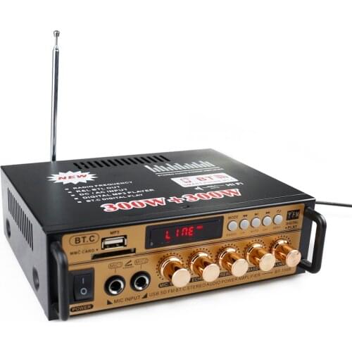 Docooler 600W Bluetooth Home Power Amplifier System Sound Audio Stereo Receiver MP3 Player Subwoofer Home Theater Car Amplifier