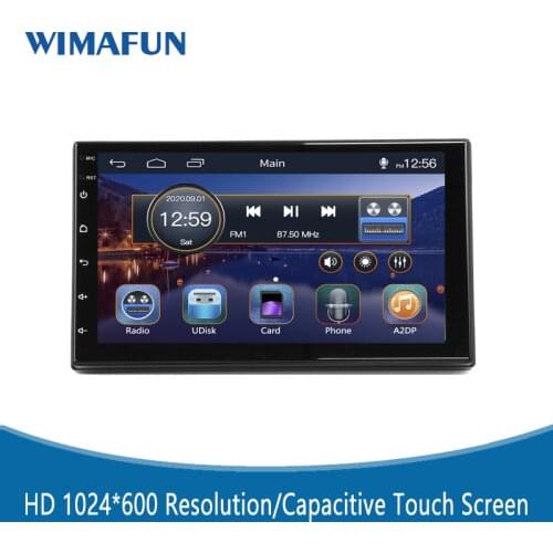 WIMAFUN Hot Sell 2Din 7" 2.5D Capacitive Touch Screen Car Stereo MP5 Player With Carplay Android Auto Mirror Link FM Radio