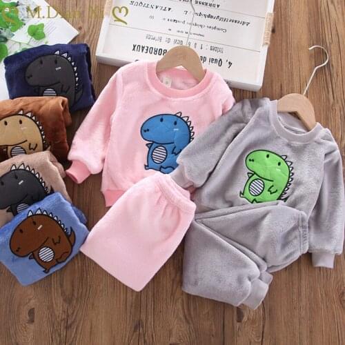 Baby Boys Winter Sets Plush Hooded Jacket 2pcs Childrens Casual Outfit Suits Kids Arctic Velvet Tracksuit Toddler Girl Clothing