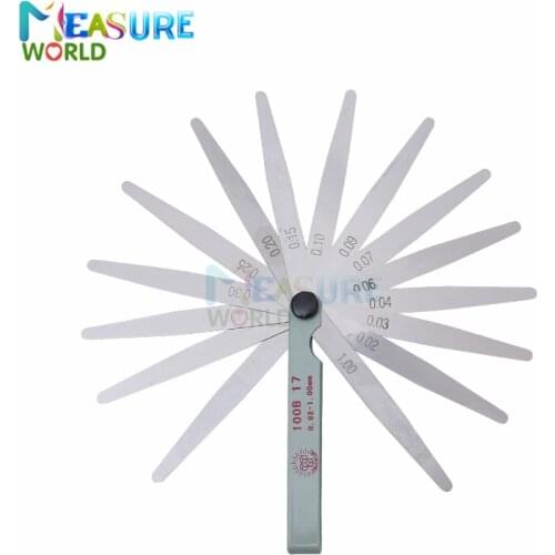 100B17 Feeler Gauge Metric Thickness Gauge Set Blade Gap Filler Tappet Valve Thickness Measurement Layout Tool Gages Metering