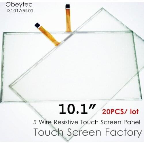 20PCS! obeycrop 10.1" 5-Wire resistive touch screen, Without Controller, AA 216.96*135.6 mm, TS101A5K01
