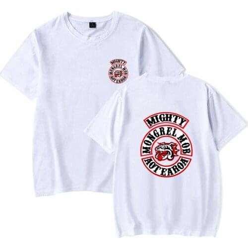 2021 Personality Mongrel Mob Harajuku T-shirts Man Clothes Tops Kawaii Kpop Tops Print Tshirt Plus Size Hip Hop Tees