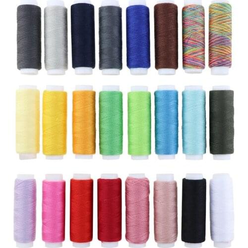 24-Color Colorful Household Sewing Kit Hand-Stitched Multi-Color Sewing Thread Set