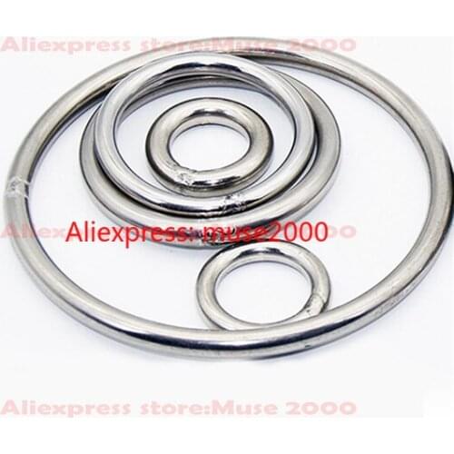 304 steel O Ring M6*Outer Dia 30 40 50 60 100 150 200 250 300 350 400 450 500mm welding hanger hooker Hand pull ring pet rope