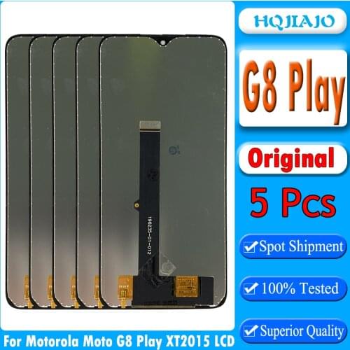 5 PCS For moto G8 g8 play G8 plus G8 Power LCD Display Touch Screen XT2019 xt2015 Digiziter Assembly For Motorola G8Play G8 plus