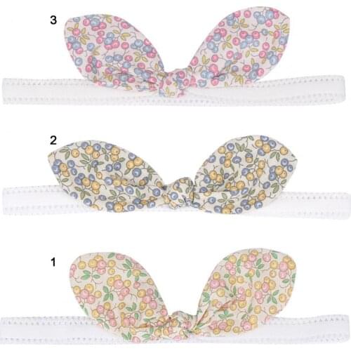 50% HOT SALE Baby Hair Band Floral Print Headdress Vintage Baby Ears Knot Headbands for Photography Newborn Baby Shower Gifts
