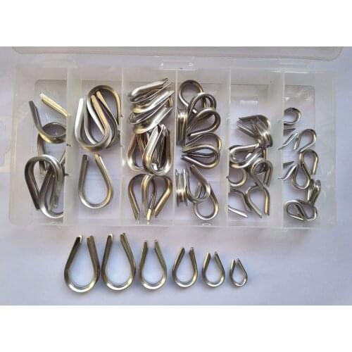 50pcs M2-M6 304 Stainless Steel Collar Triangle Heart-shaped Wire Ring Rope High Quality