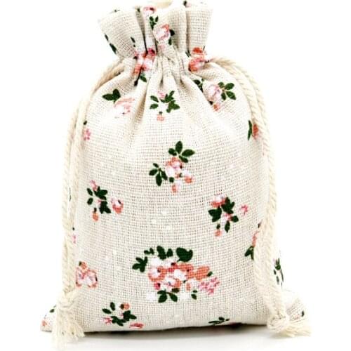 9*12cm 5pcs/lot Cotton Non-woven Fabric Storage Jewelry Package Drawstring Bags for Women Necklace Bracelet Candy Sack pouches