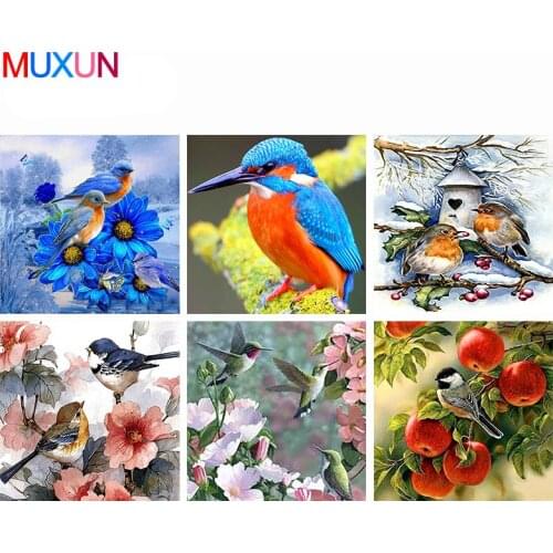 Full Square Drill 5D Div Diamond Painting Animal Bird Diamond Embroidery Full Layout New 3D Diamond Mosaic Home Decoration Ep054
