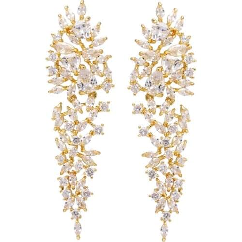 Bettyue Ingenious AAA Zirconia Shiny Earring For Female Symmetrical Noble Jewelry Three Colors Fashion Party Ornament