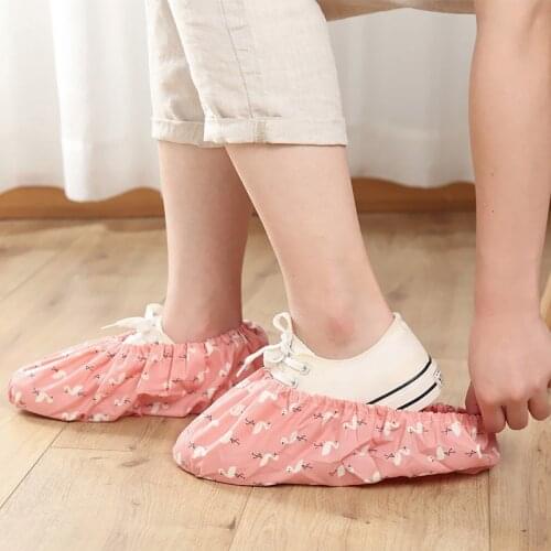 Indoor foot cover home adult fabric non-slip wear-resistant breathable thick foot cover