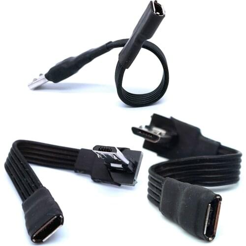 Micro USB 2.0 5Pin 90 Degree Up & Down & Left & Right Angled Male to Female to Extension Cable Connector Adapter plug Connector