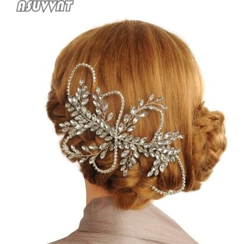 Fashion Bridal Wedding Headdress Accessories Rhinestone Tiara Headband Frontlet For Bridesmaid Women Crystal Hair Jewelry Gift