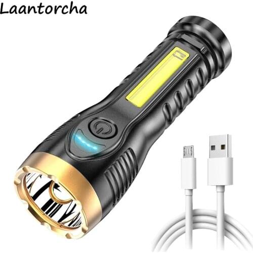 Powerful flashlight Portable Power Bank Led flashlight USB Rechargeable Ultra Bright torch Outdoor Camping Tactical flashlight