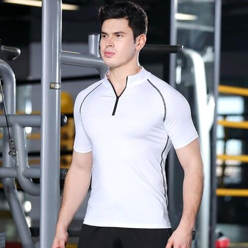 Mens t-shirt fitness gym Rashguard mens musculation Sports Running T-shirt Short Sleeve Jogger Tshirt Fitness Exercise Gym top