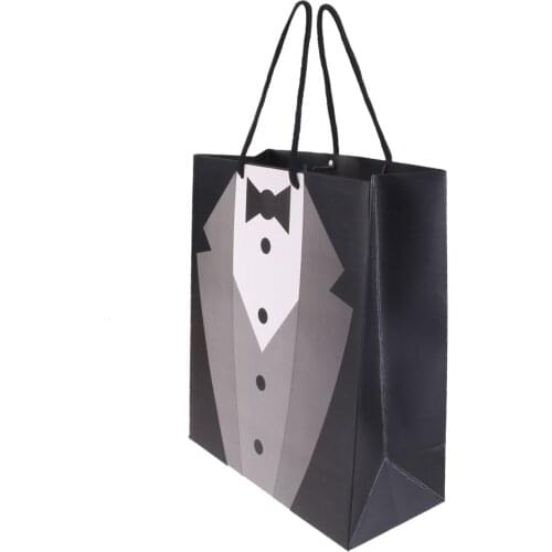 Set of 2pcs Wedding Groomsmen/Father Birthday/Anniversary/Tuxedo Gift Bags Favor Bags