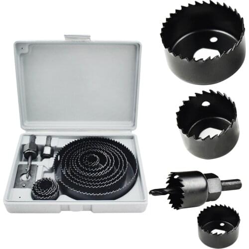 5/8/13pcs Woodworking Hole Saw Set 19-127mm Hole Cutter Hole Saw Wood Metal Drilling Power Tool Core Drill Mandrels Bits