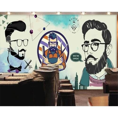 Beibehang wall paper 3d Hair salon sexy beauty barber shop behang background wallpaper papier peint mural 3d photo wallpaper