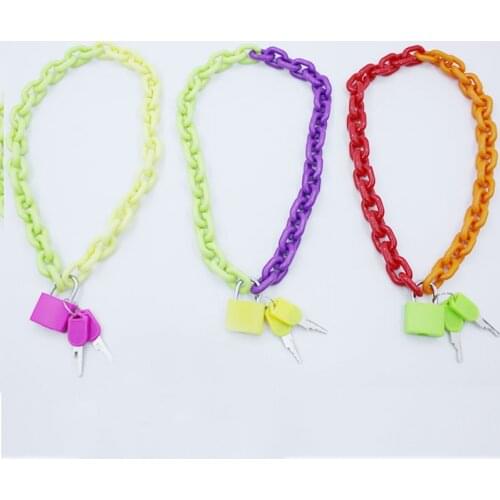 Harajuku Resin Necklace for Women Jewelry Bead Chain Female Symbol Internet Girl Choker Punk Rock Collares Mujer CL60