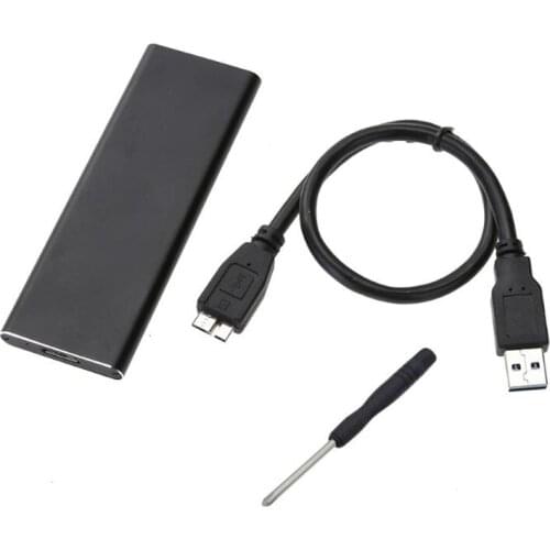 M.2 NGFF SSD SATA to USB 3.0 Converter Adapter Case External Enclosure Storage Case With Screwdriver for M2 NGFF SSD Hard Driv