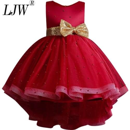 New childrens dress wedding gauze dress childrens childrens clothing elegant princess banquet trailing costume princess dress