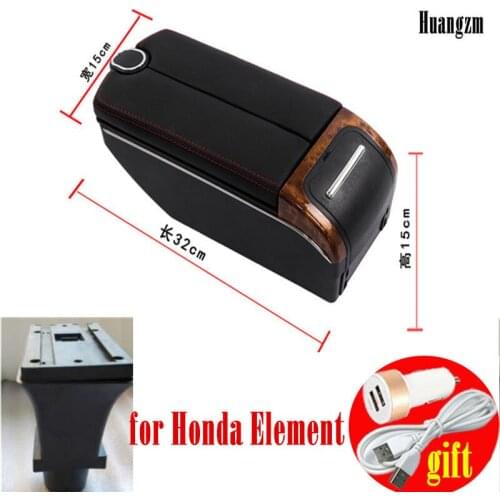 For Honda Element armrest box Double doors open 7USB Centre Console Storage Box Arm Rest