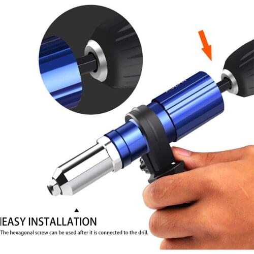 Professional Cordless Electric Rivet Tool 2.4mm-4.8mm Rivet Nut Riveting Tool Bit Adapter Conversion Connector