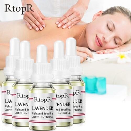 RtopR Pure Plant Lavender Body Massage Oil Skin Anti-Aging Ginger For Extract Drop for Pain Relief Reduce Anxiety Better Sleep